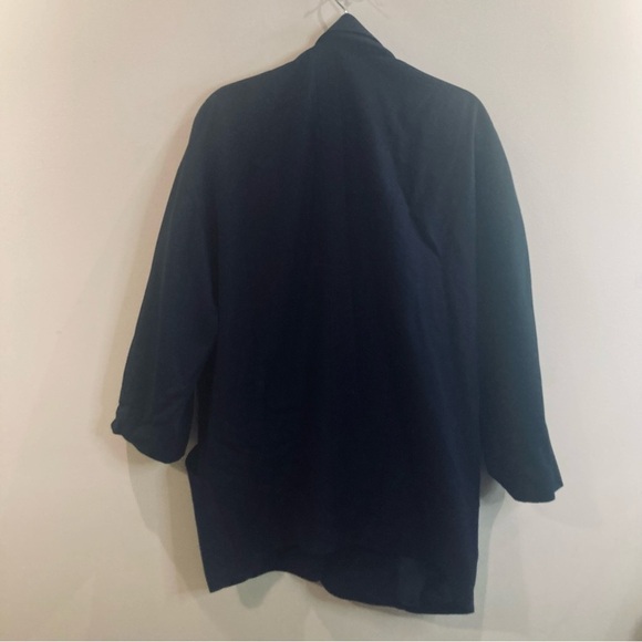 KARL LAGERFELD Sz 46 100% Wool Doleman Sleeve Pockets Large Lapel Vintage Blazer - Picture 6 of 8